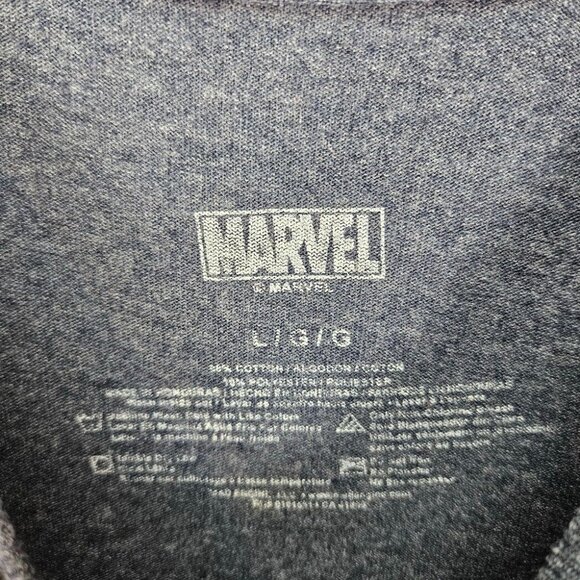 Marvel Captain America Shield Logo Graphic T-Shirt Superhero Unisex Size L Blue - Picture 7 of 10